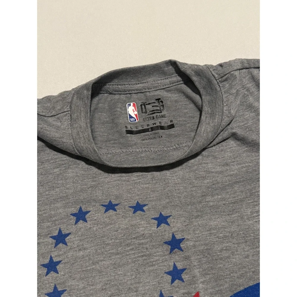 NBA Philadelphia 76ers Youth Pajama Set Ultra Game Gray Red Size 8 Kids PJs